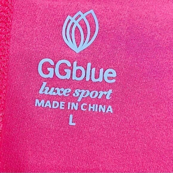 GG Blue Activewear Pink Pleated Pockets Elastic Waistband Skirt Skort Sz L - Picture 12 of 13